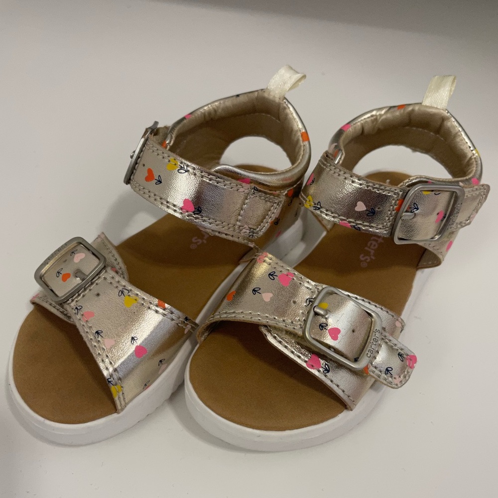 Carters Girls Gold Sandals
